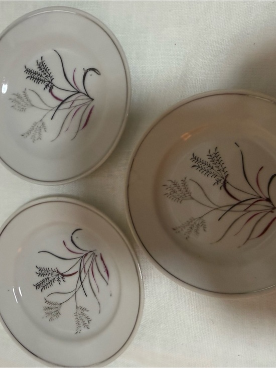 Other - Vintage Porcelain Teabag Butter Dish Set Of‎ 3 made in Japan
